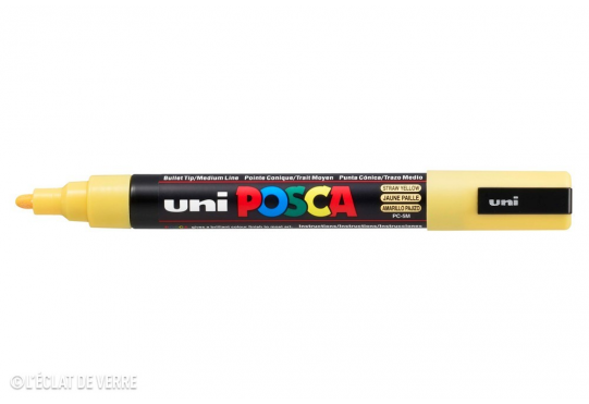 Marqueur Posca pointe conique trait moyen Jaune paille