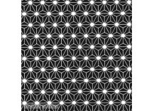 Papier washi japonais noir étoiles inversées | Petit format